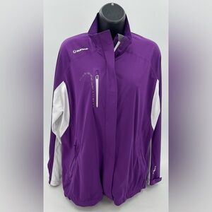 Sunice Tornado Jacket Purple & White Golf Full Zip Athletic FlexVent‎ Men’s XL